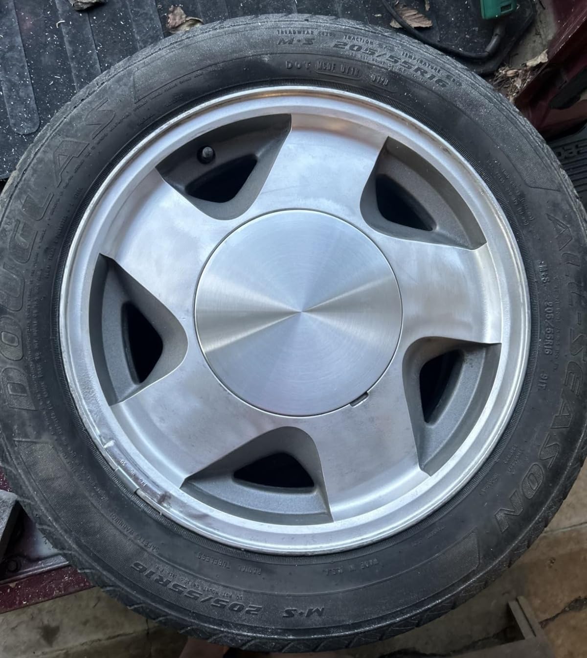 4 Pieces Diameter 7 7/8" Fit For 1992-1999 Chevy GMC 16" Silver Brushed Aluminum 6 Lug Rim Wheel Hub Center Hub Caps Cover 9593197 15650047