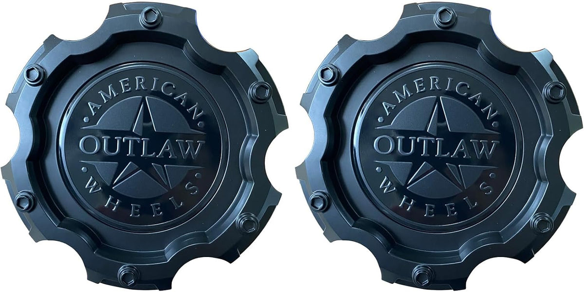 Matte Black Wheel Center Cap Hub Cap 5470-61397 for American Outlaw 2PCS