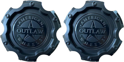 Matte Black Wheel Center Cap Hub Cap 5470-61397 for American Outlaw 2PCS