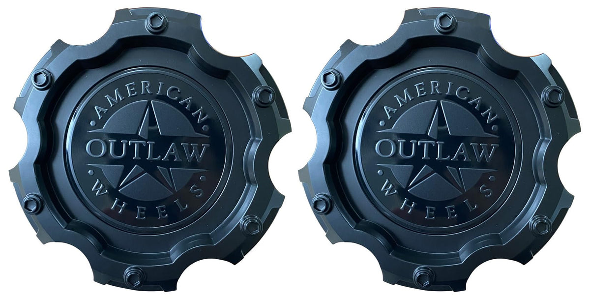 Matte Black Wheel Center Cap Hub Cap 5470-61397 for American Outlaw 2PCS