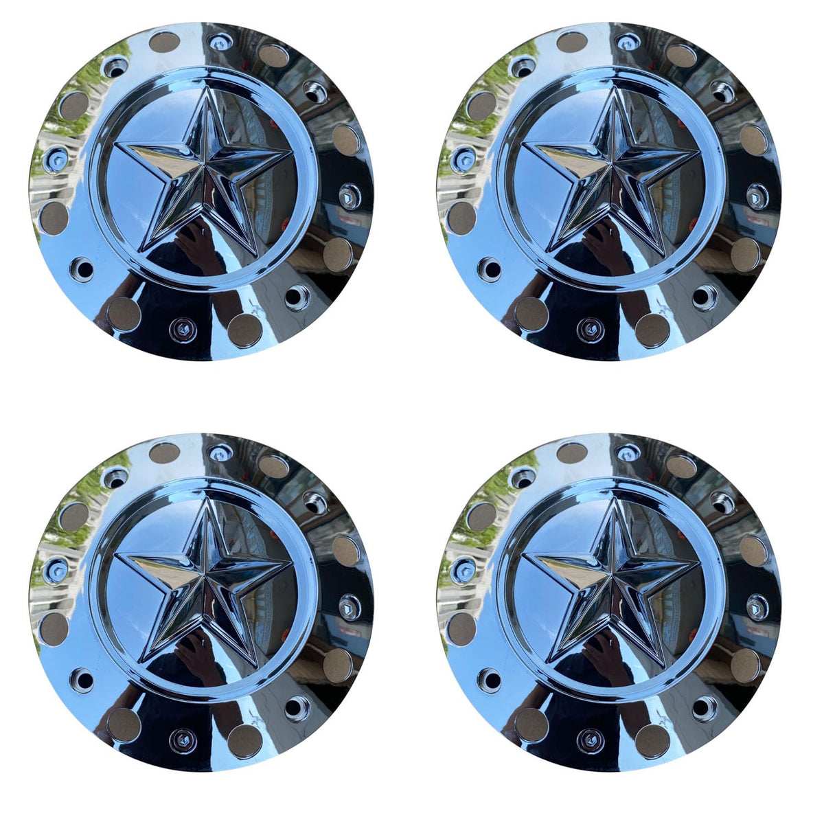 Wheel Center Cap KMC XD Series Rockstar Wheel Hub Cap1000775 Chrome 4PCS