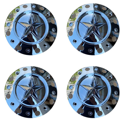 Wheel Center Cap KMC XD Series Rockstar Wheel Hub Cap1000775 Chrome 4PCS