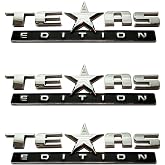 Set of 3 Texas Edition Side Tailgate Badge Emblem NamePlate for GMC Sierra Chevy