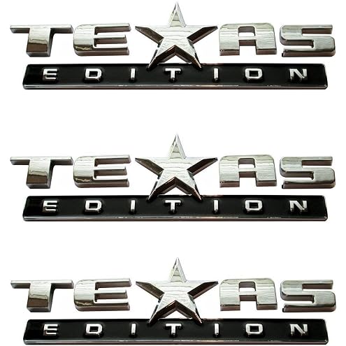 Set of 3 Texas Edition Side Tailgate Badge Emblem NamePlate for GMC Sierra Chevy