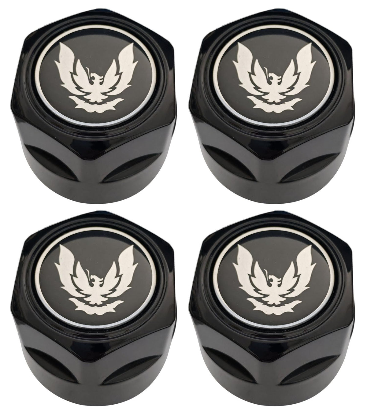 Black 1982-92 Firebird Trans AM Formula Aluminum Wheel Center Cap Hub Cover 4PCS