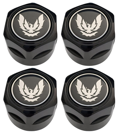 Black 1982-92 Firebird Trans AM Formula Aluminum Wheel Center Cap Hub Cover 4PCS