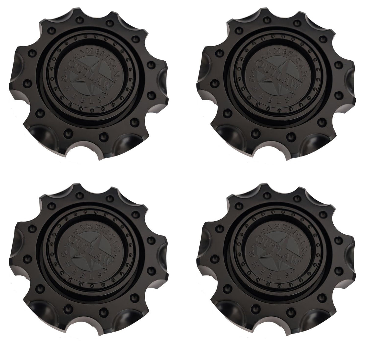 Matte Black G205-6V-01 Wheel Center Cap 4Pcs