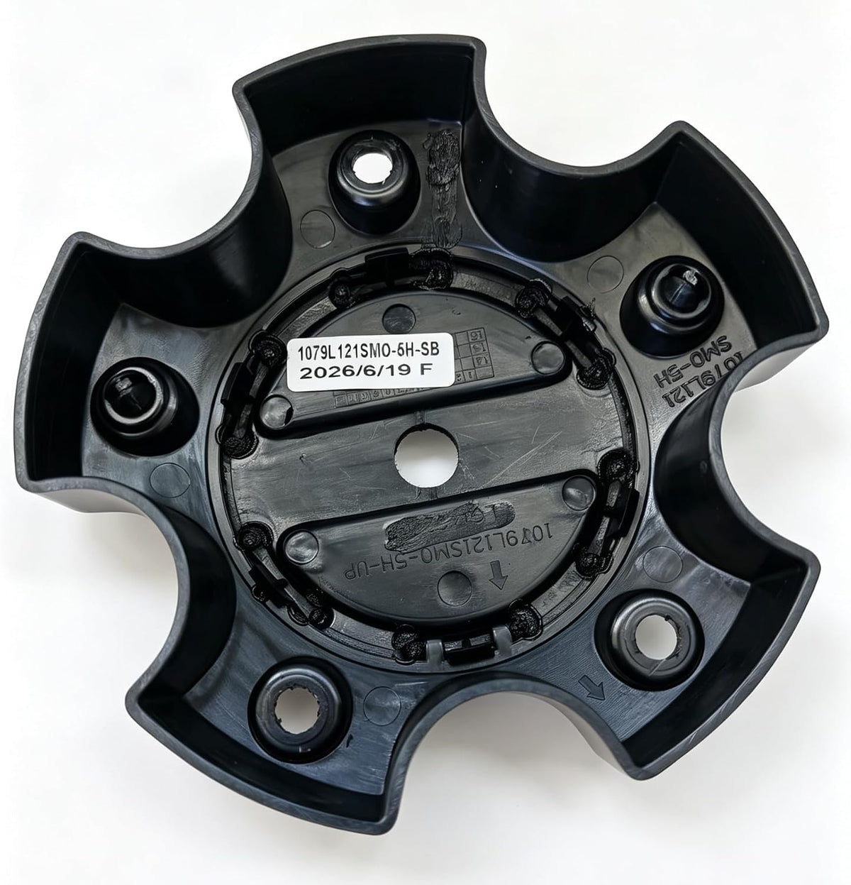 Metal Wheel Center Cap, 1079L121SMOM-5H-SB Matte Black 1PC