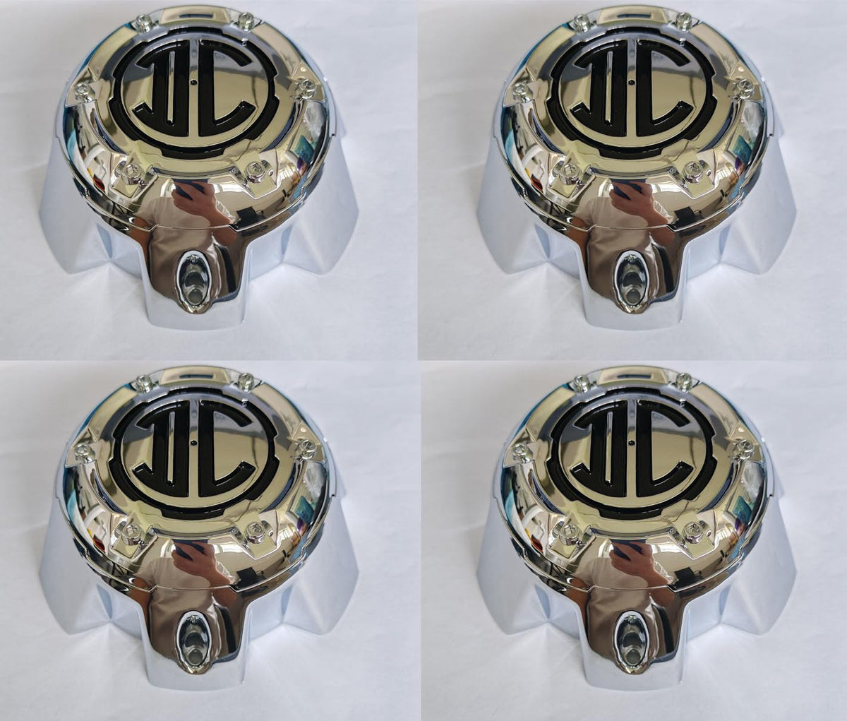 NX-6H-A Chrome Wheel Center Cap 2 Crave 6 Lug Hub Cap 4Pcs