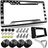 2pcs Car Palm Tree Tropical Life is Good at Beach License Plate Frame Cover Hold
