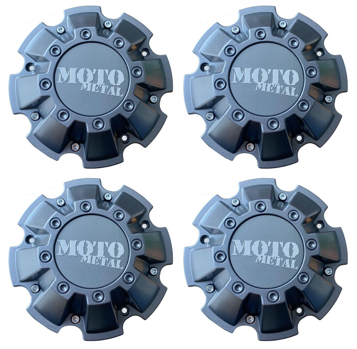 Gray Wheel Center Cap for Moto Metal M793GRAY 5/6/8 Lug MO962 MO200 Hub Cap 4PC