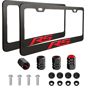 2pcs Car FR-S License Plate Frame Cover Holder Porotector Black Stainless Steel