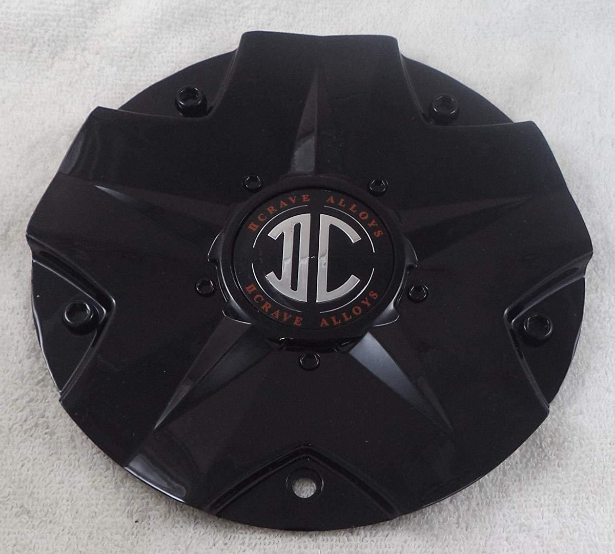 2 Crave C518702 Wheels Gloss Black Center Caps (4 CAPS)