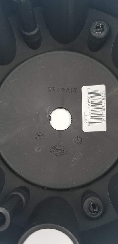 Helo Wheels 1079L170HE1SB S057L170 (MB) CAP-S057L170 Satin Black Center Cap