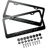 2pcs Car 350Z License Plate Frame Cover Holder Porotector Black Stainless Steel