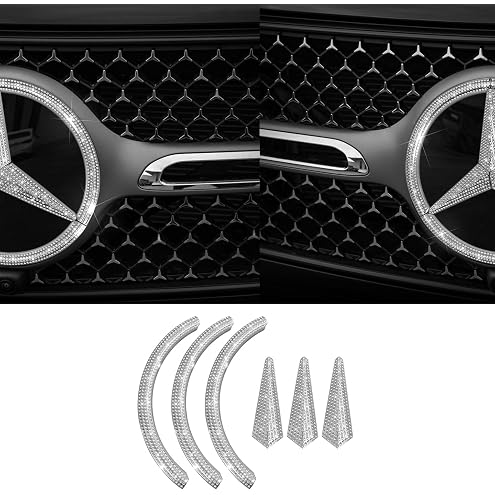 C300 Trunk Side Badge Silver Bling Letter Emblem Crystal for Mercedes Benz Ice O