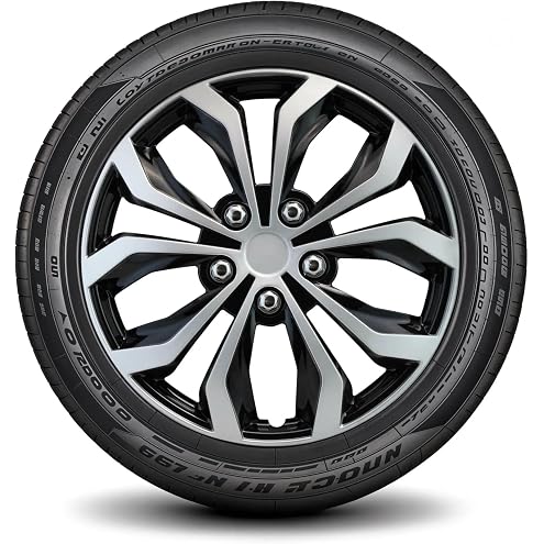 4pcs Racing Flag Camaro 2016-2018 Hub Cap Set (18" or 19") Black Brushed Stainle