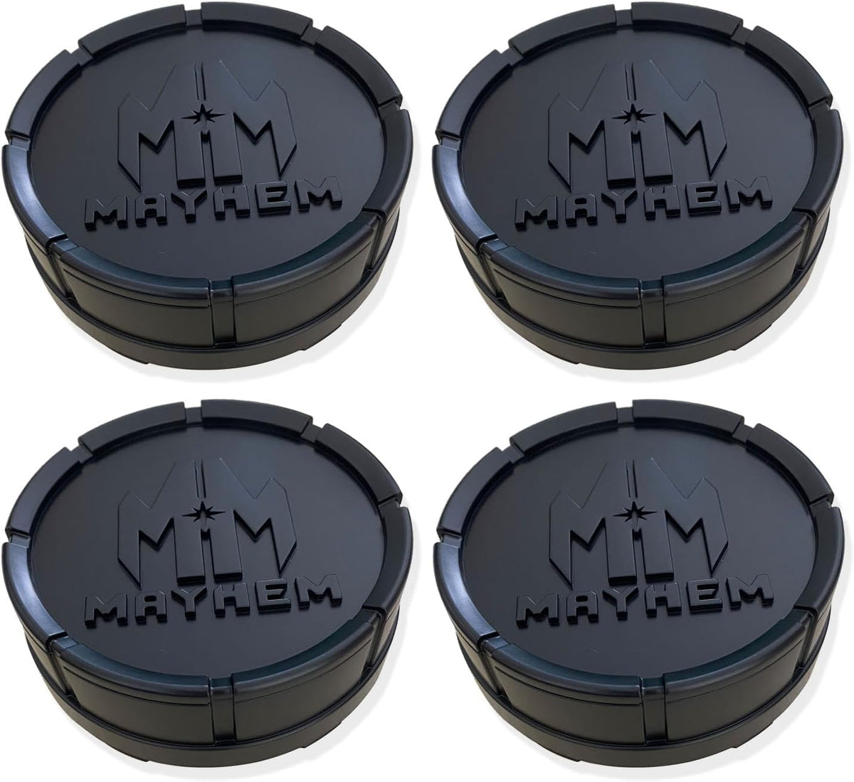 4Pcs Wheel Center Cap ForMayhem Wheel Rim Hub Cap BC534 C108300MB05 Black 5.25"