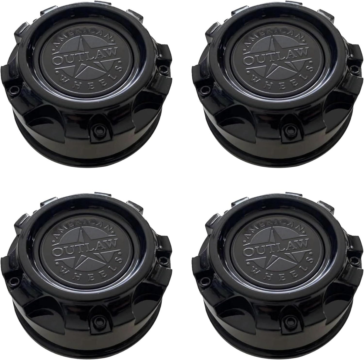 Gloss Black Wheel Center Cap CAP894 American Outlaw Cap 894 CAP1017 80847 Hub Cap 4PC