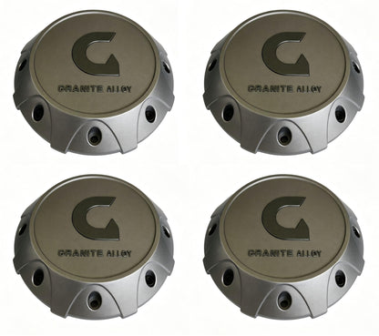 89-8856GG Wheel Center Cap Granite Alloy Gray Hub Cap LG1410-37,4Pcs