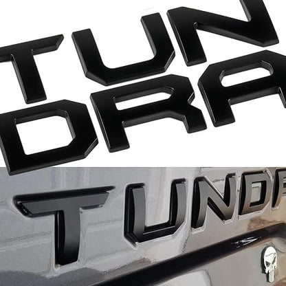Set of 2 TR Bed Side PRO Insert Badge Embossed Emblem NamePlate for Tundra 2014-