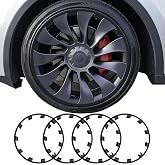 4pcs Racing Flag Camaro 2016-2018 Hub Cap Set (18" or 19") Black Brushed Stainle