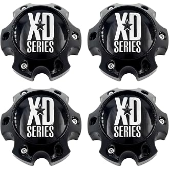 Wheel Hub Cap KMC XD Satin Black 6 Lug Bolt On XD820/XD835 Wheel Center Cap 1079