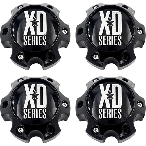 Wheel Hub Cap KMC XD Satin Black 6 Lug Bolt On XD820/XD835 Wheel Center Cap 1079