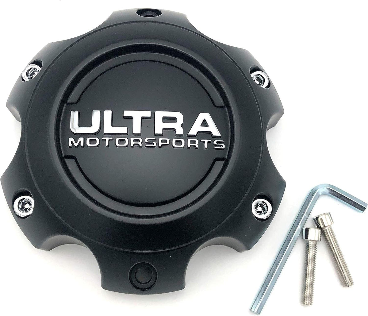 Ultra Motorsports 6 Lug Black Custom Wheel Center Cap Set of 1 Pn: 89-9765