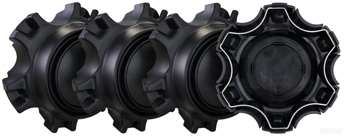 Wheel Center Hub Cap 1605,Matte Black and Red Style 4PC