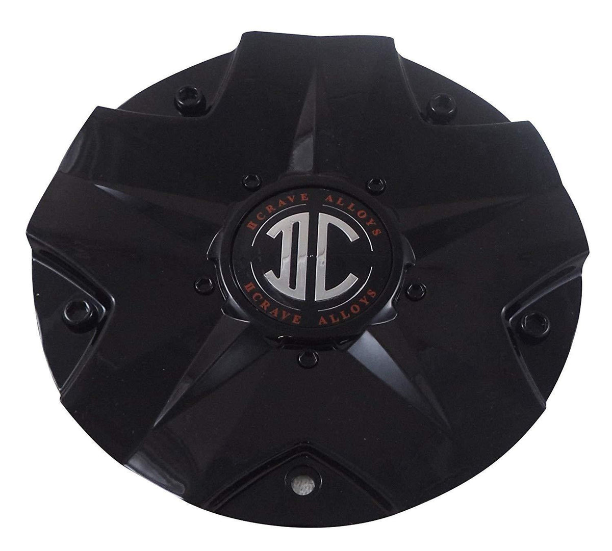 2 Crave C518702 Wheels Gloss Black Center Caps (4 CAPS)