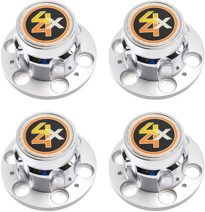 Set of 4 New 6 Lug 15" 15x8 4x4 Rally Wheel Center Caps Replacements for Chevrolet Chevy GMC Truck (Caps Have 4x4 Emblem but are for 2WD Trucks)