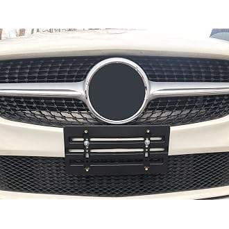 Stainless Steel License Plate Tag for Car (Black for MercedesBenz)