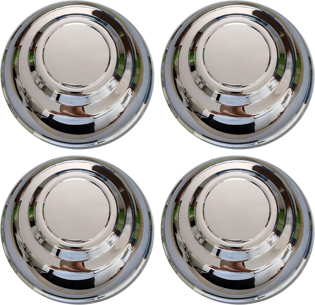 Chrome Hub Caps Wheel Covers JP-018, Set of 4