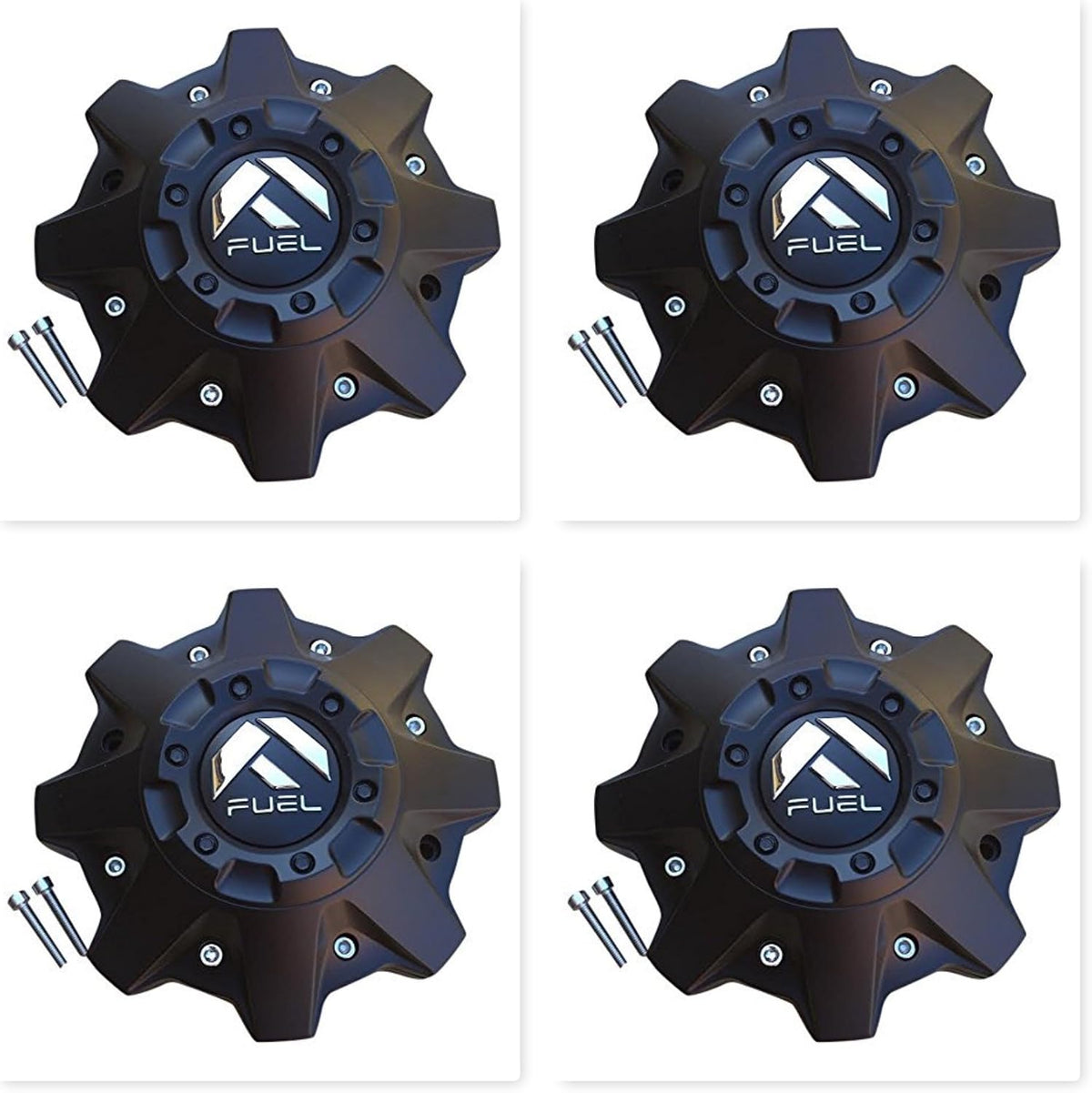 Fuel Offroad 4 Pack 8 Lug M-721BK04 1002-53-B-1 Black Center Cap Cap M-447 ST-MQ804-150
