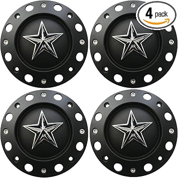 Wheel Hub Cap 1000775 Matte Black KMC XD Series Rockstar Wheel Center Cap 4PCS