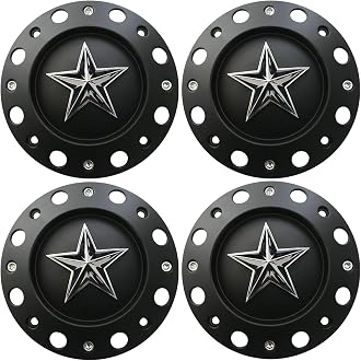 Wheel Center Cap KMC XD Series Rockstar Wheel Hub Cap 775L239B Dually Matte Blac