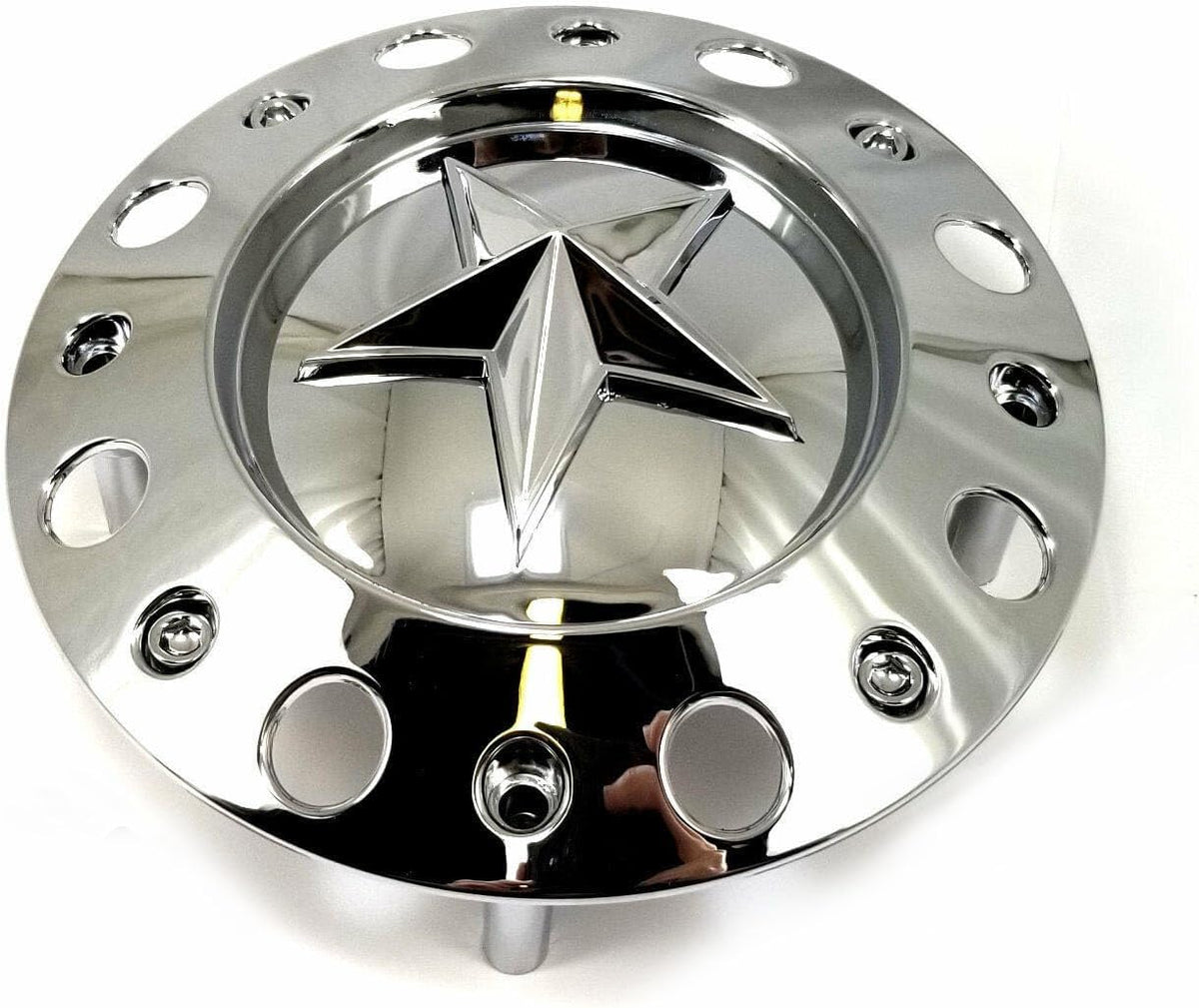 Wheel Center Cap KMC XD Series Rockstar Wheel Hub Cap 775L239C Dually Chrome Sil