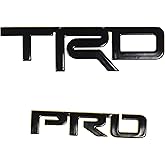 Set of 2 TR Bed Side PRO Insert Badge Embossed Emblem NamePlate for Tundra 2014-