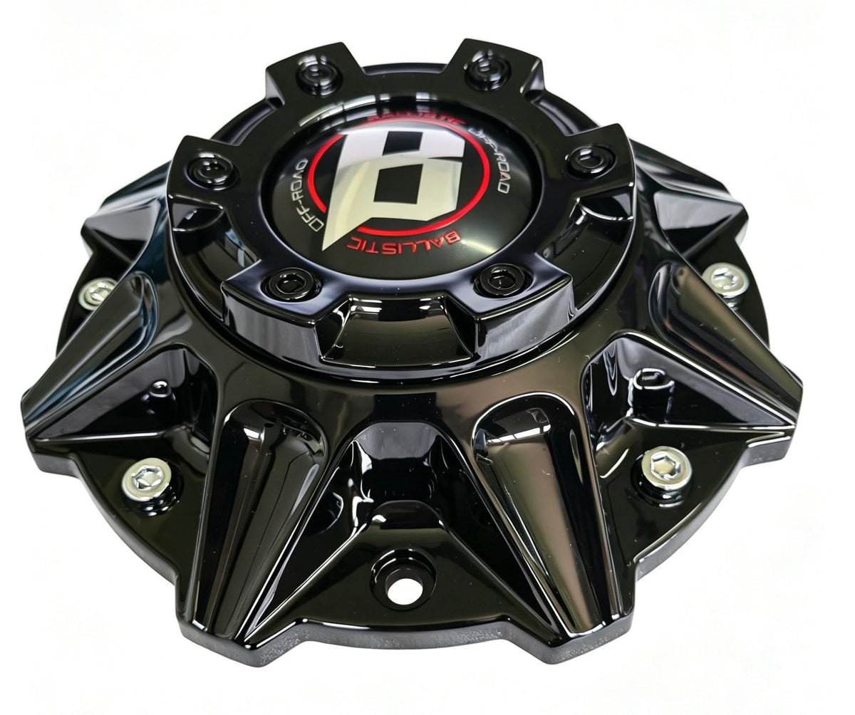 Wheel Center Cap Gloss Black Ballistic 845 Morax LG1208-33 SGD0010 Hub Cap WXORGB,1PC