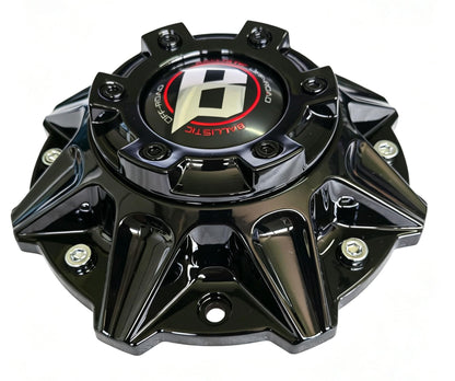 Wheel Center Cap Gloss Black Ballistic 845 Morax LG1208-33 SGD0010 Hub Cap WXORGB,4PC
