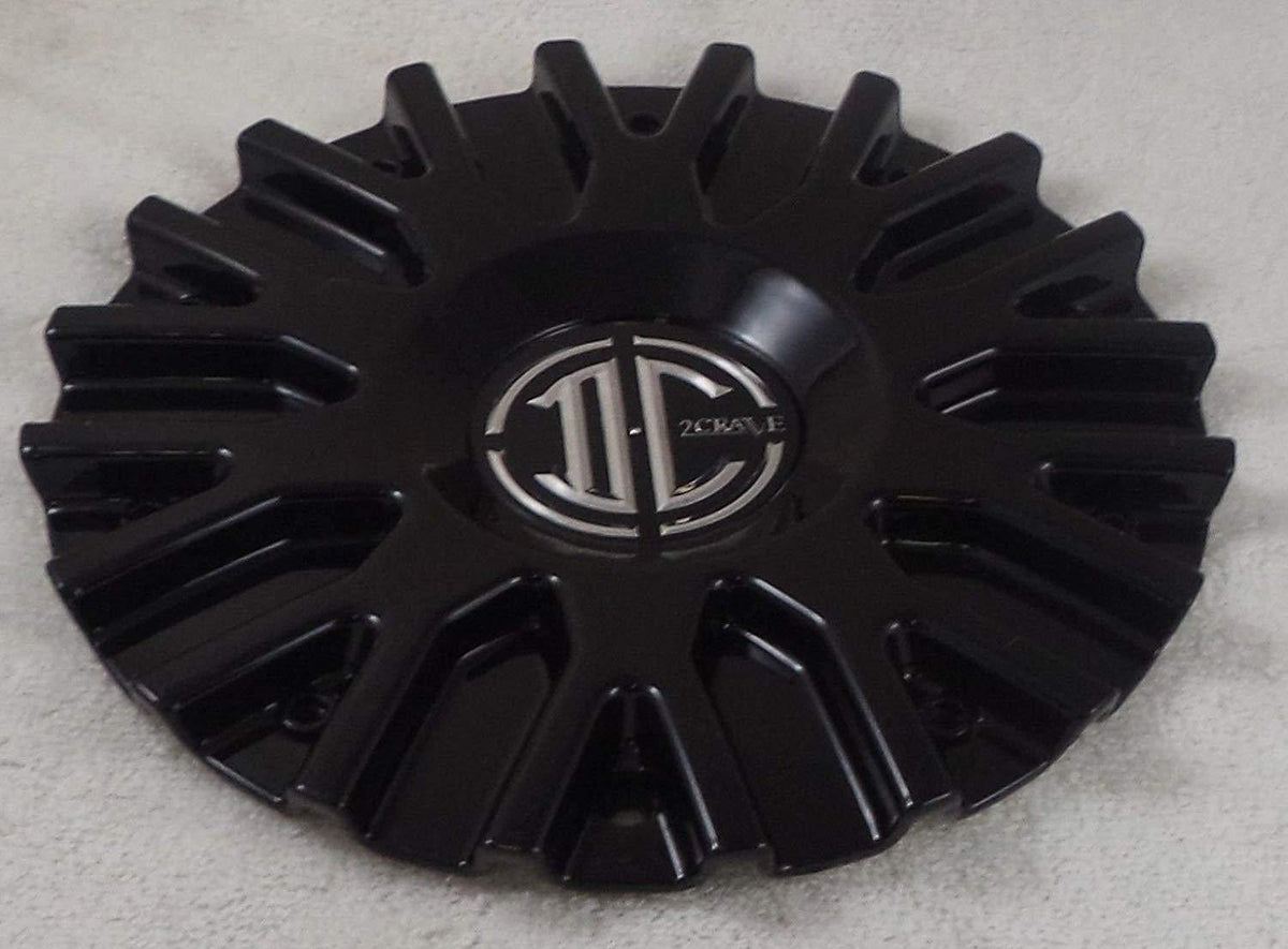 2 Crave Wheels Black Wheel Center Caps QTY 4 # C106101-2295 CAP