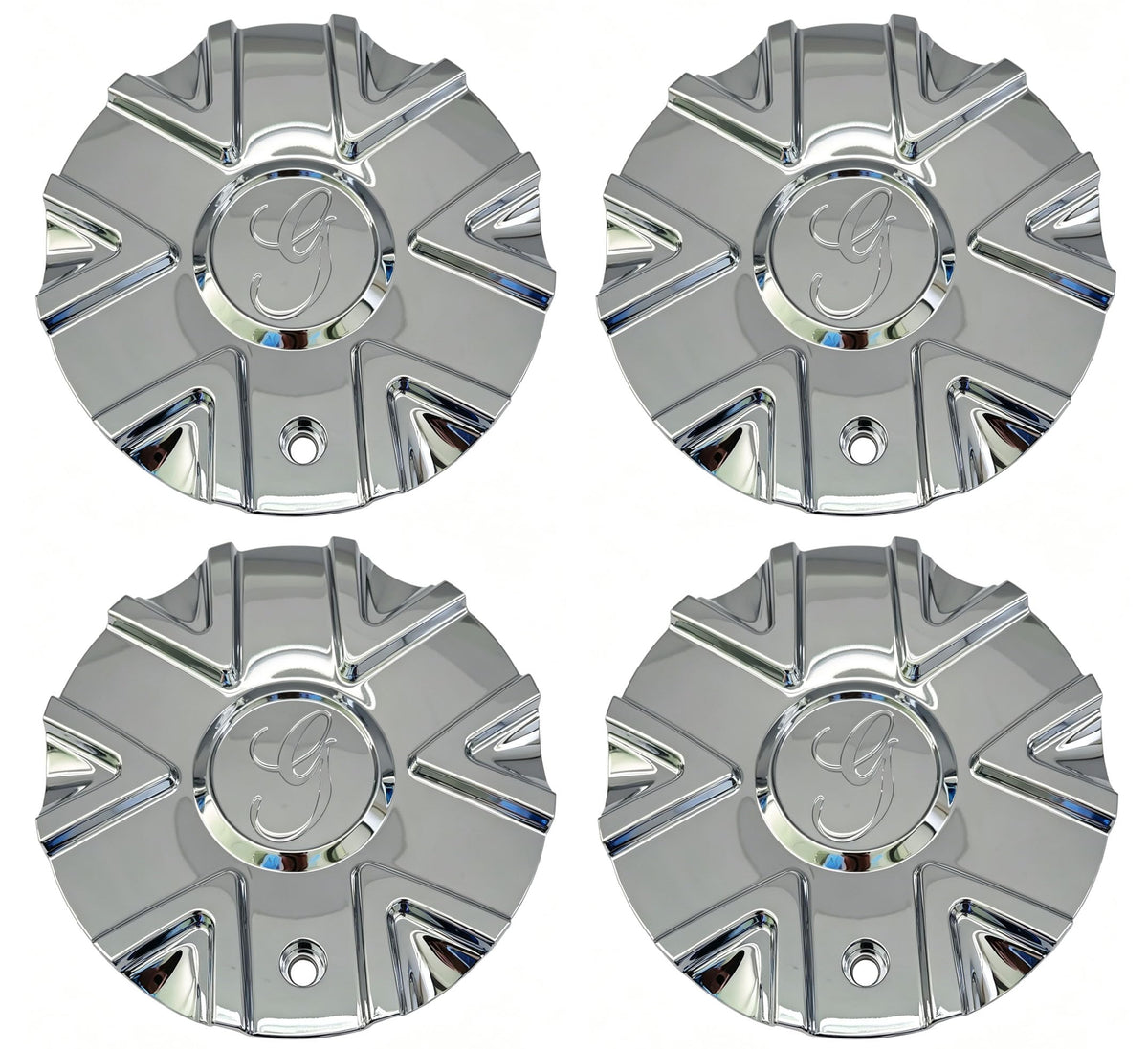 Wheel Center Cap GAZARIO Chrome 62402295F-1 7832295C LG1004-08 Hub Cap, 4PC