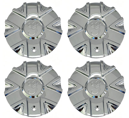 Wheel Center Cap GAZARIO Chrome 62402295F-1 7832295C LG1004-08 Hub Cap, 4PC