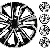 4pcs Racing Flag Camaro 2016-2018 Hub Cap Set (18" or 19") Black Brushed Stainle