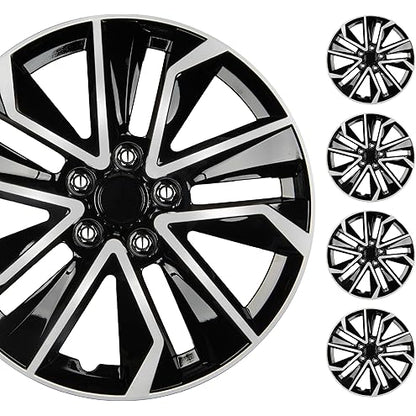 4pcs Racing Flag Camaro 2016-2018 Hub Cap Set (18" or 19") Black Brushed Stainle