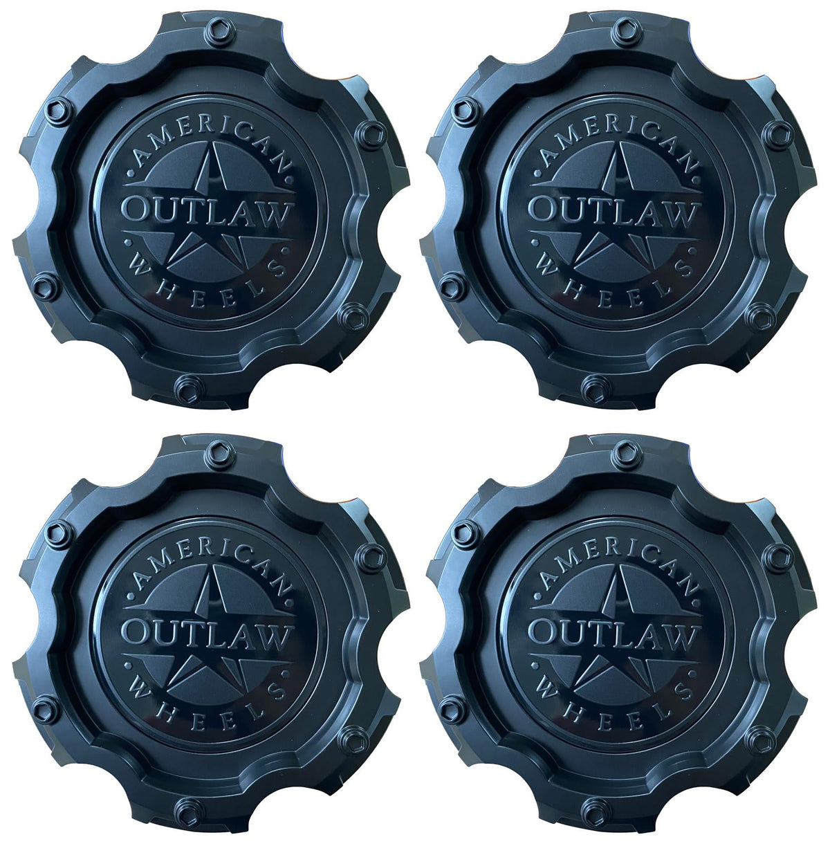 Matte Black Wheel Center Cap Hub Cap 5470-61397 for American Outlaw 4PCS