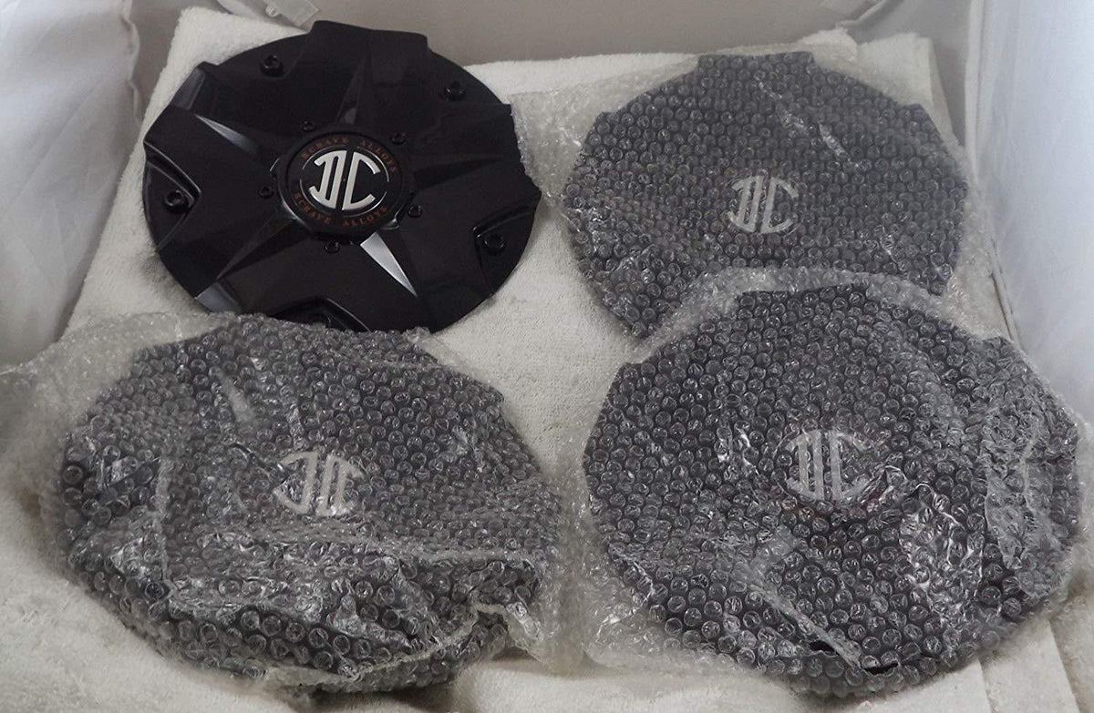 2 Crave C518702 Wheels Gloss Black Center Caps (4 CAPS)
