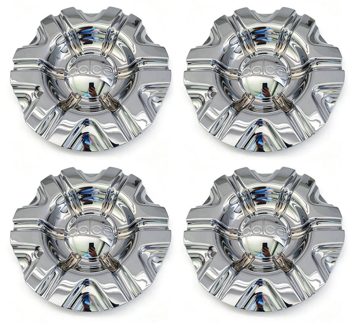 Wheel Center Cap Chrome Dolce 6168-CAP LG0908-49 Hub Cap,4PCS