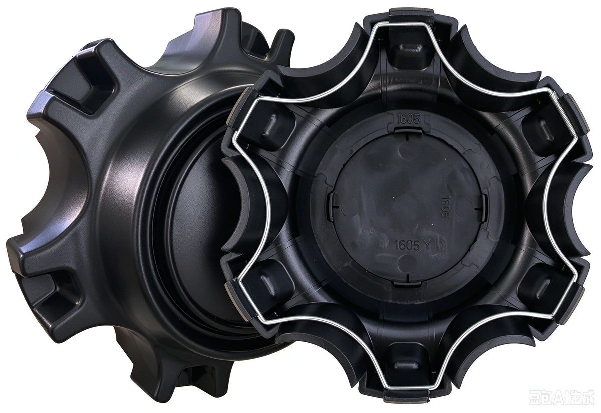 Wheel Center Hub Cap 1605,Matte Black and Red Style 1PC